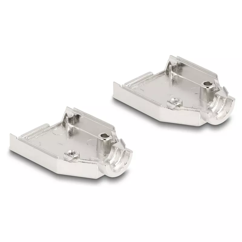 Kabelio gaubtas DELOCK D-Sub 9 kontaktų (vyriškas/moteriškas) sidabrinis plastikinis, 31×46×16 mm
