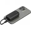 Powerbankas 5000 mAh su integruotu USB-C laidu 13 cm, 20 W, juodas