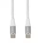 USB-C į USB-C laidas IBOX IKUTC2W 2 m, USB 2.0, 3 A, baltas, tekstilinis pynimas