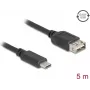 USB laidas DELOCK 81539 USB Type-C į USB Type-A, 5 m ilgio