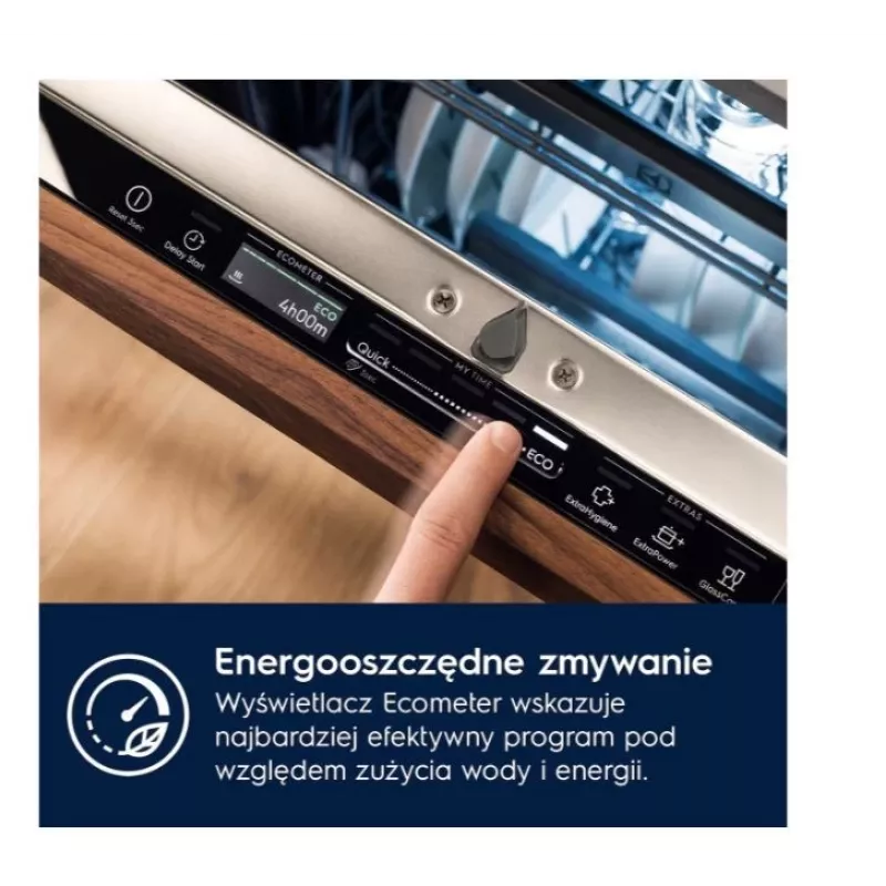 Įmontuojamas indaplovė Electrolux EES48401L — 600 mm, 13–14 komplektų, A energijos klasė, 10,5 l/ciuklas