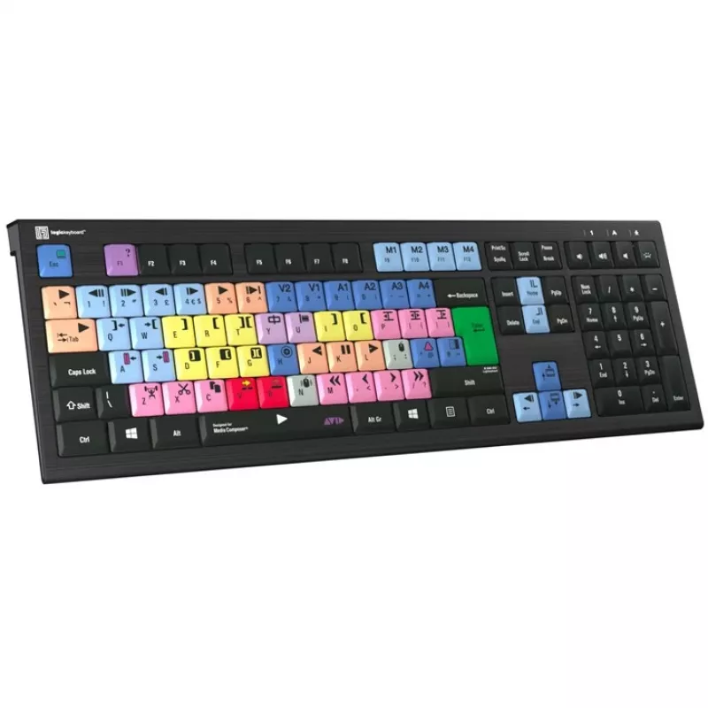 Logickeyboard Avid Media Composer ASTRA 2 apšviesta klaviatūra PC UK (LKB-MCOM4-A2PC-UK)