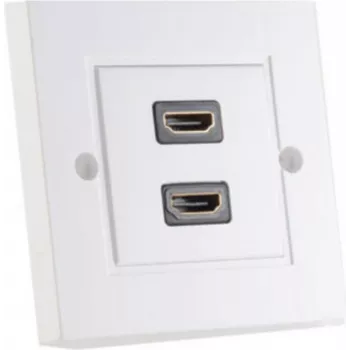 Dviguba HDMI rozetė sieninė ShiverPeaks 79500-2 balta