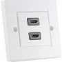 Dviguba HDMI rozetė sieninė ShiverPeaks 79500-2 balta