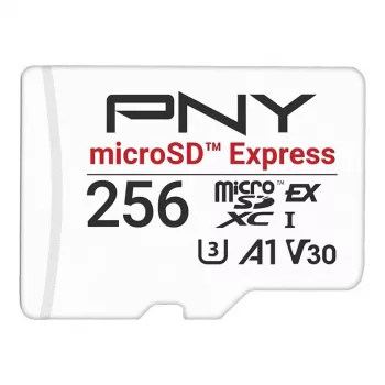 MicroSDXC atminties kortelė PNY microSD Express 256 GB UHS‑I Skaitymas 890 MB/s Rašymas 750 MB/s U3 V30