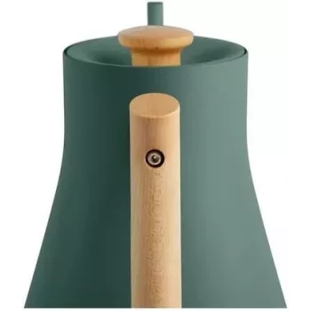 Elektrinis virdulys Fellow Stagg EKG PRO 1L, 1200W, žalia matinė, nerūdijantis plienas, medinė rankena, reguliuojama 40–100°C