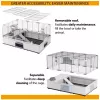 Narvas FERPLAST Modular 2 triušiams ir jūrų kiaulytėms 109x72x56 cm, metalinis, pilkas, tarpai tarp virbų 23 mm