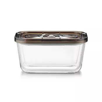 Stiklinis vakuuminis indas su plastikiniu dangteliu Caso VacuBoxx Eco M, 0,8 l, skaidrus