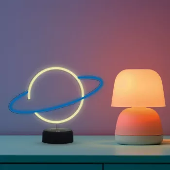 Manta SNL38BLT Stiliaus Neoninė Planeta dekoratyvinė LED lempa