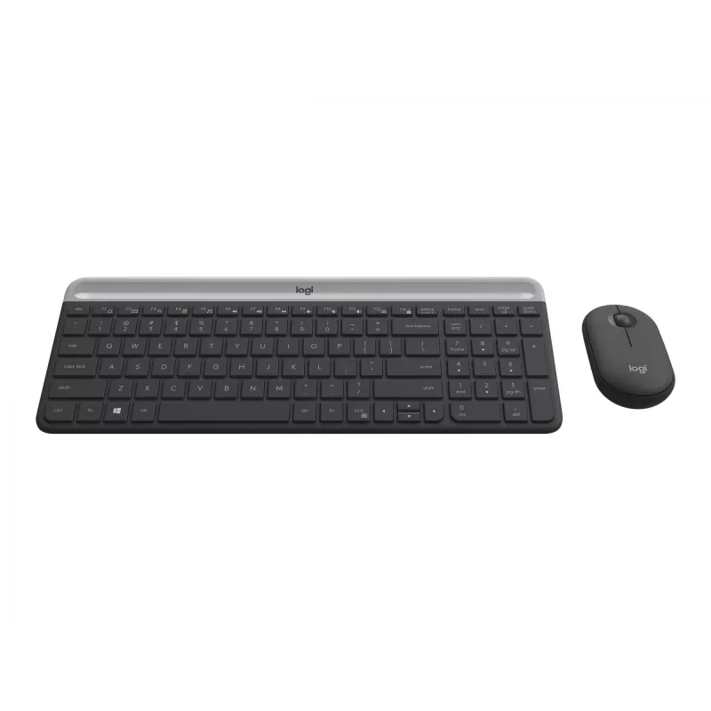 Belaidis klaviatūros ir pelės rinkinys Logitech MK470 Slim Combo (grafitas)