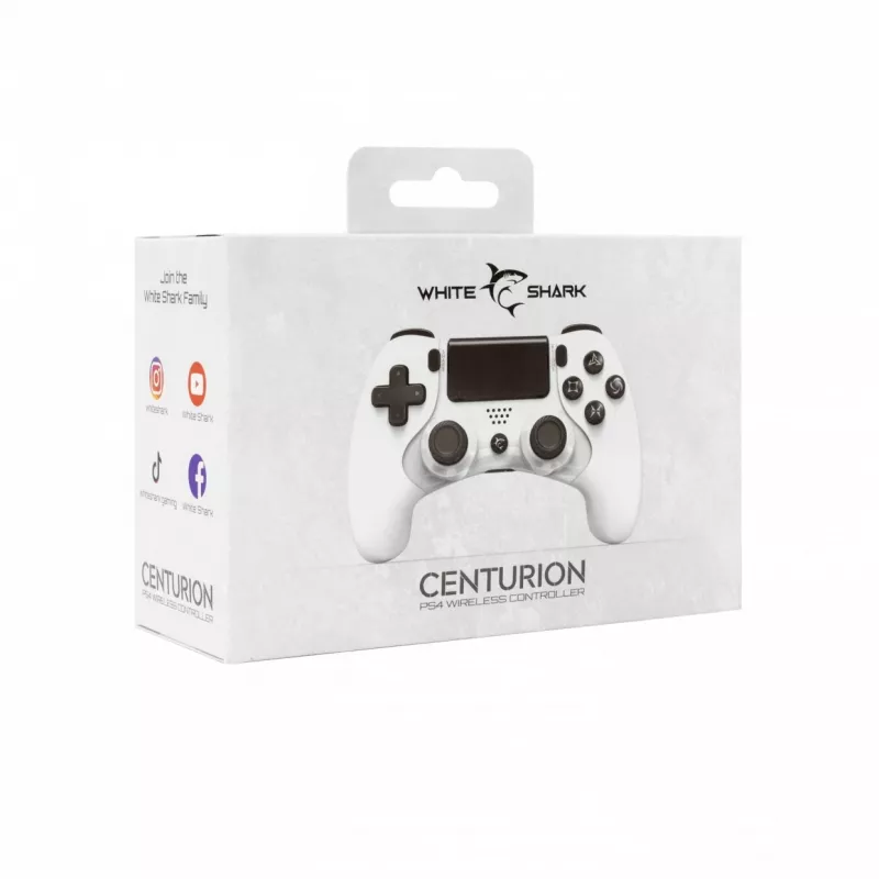 Žaidimų pultas White Shark CENTURION juodai baltas Bluetooth PlayStation 4 3