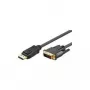 Goobay 2 m DP/DVI DisplayPort laidas su paauksuotomis jungtimis