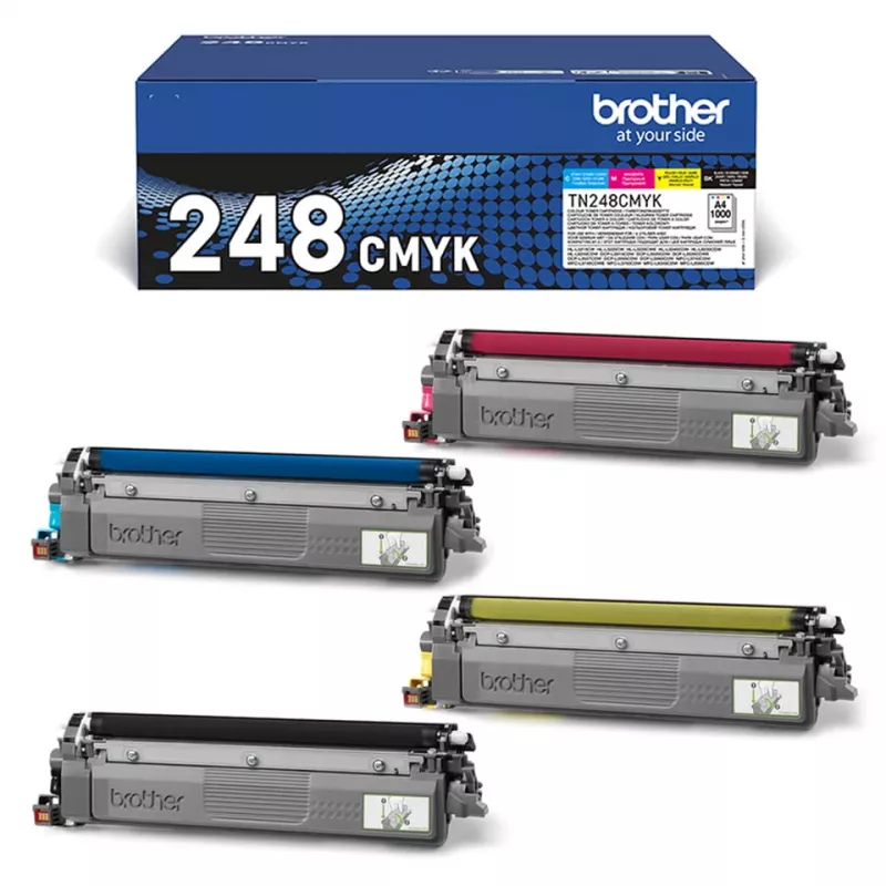 Brother TN-248VAL originalus kasečių rinkinys 4 vnt. juoda, žydra, rausvai raudona, geltona