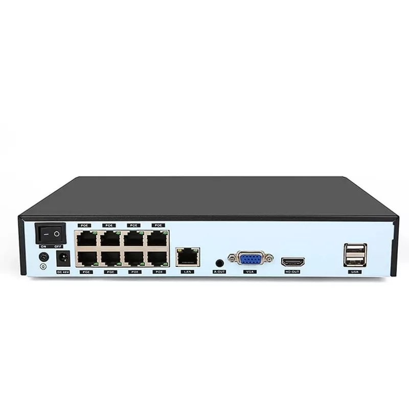 Foscam FN9108HE tinklinis vaizdo registratorius juodas 8 kanalų, 5MP, PoE, HDMI+VGA