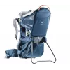 Kūdikio nešimo kuprinė DEUTER Kid Comfort Active – mėlyna, poliamidas, iki 22 kg, saulės stogelis, kojų atrama, VariQuick, Lite Air