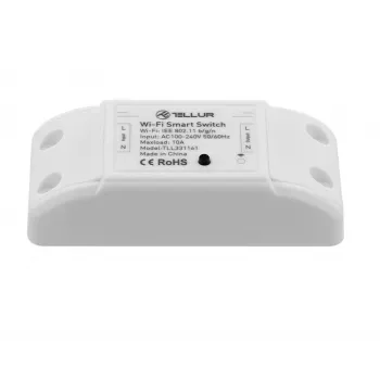 Inlinis WiFi jungiklis Tellur TLL331161 2200W – išmanioji relė lempoms ir prietaisams