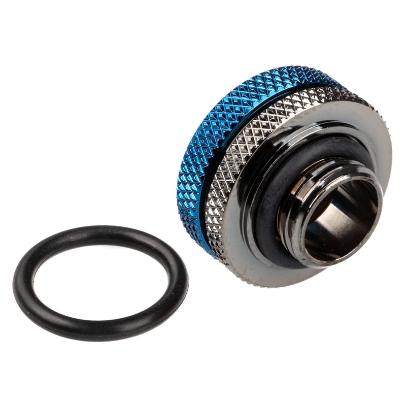 Bitspower Multi-Link Adapter G1/4 colio vyriškas į 16 mm išorinio skersmens kietą vamzdelį tiesus lizdas, blizgios juodos spalvos