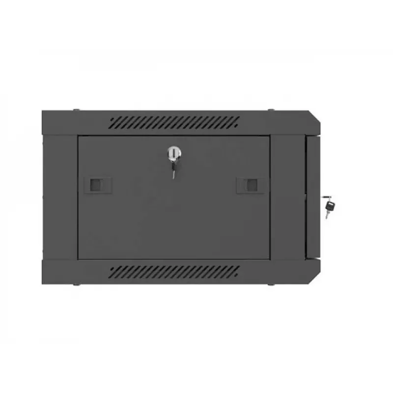 Sieninis 19 colių stovo korpusas LANBERG 4U 600x450 mm juodas su metalinėmis durelėmis