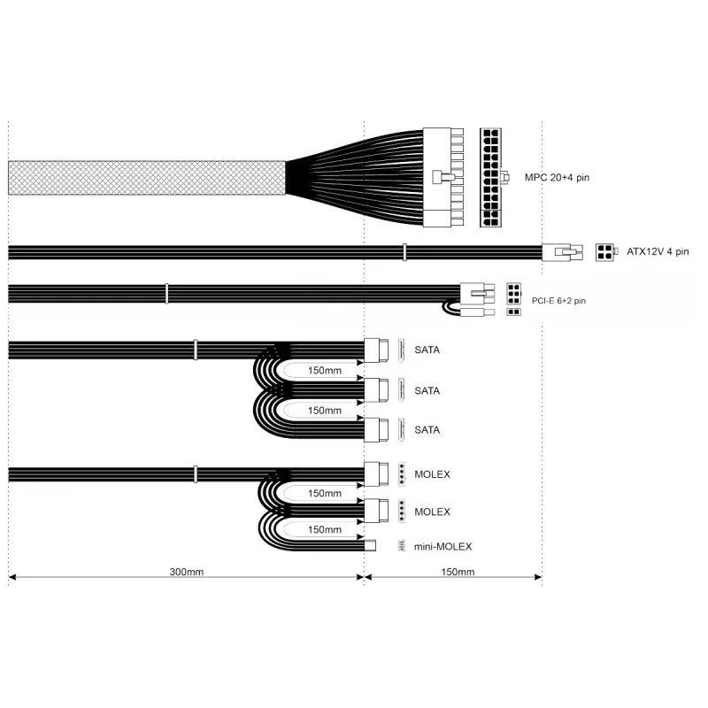 Maitinimo blokas Akyga AK-B1-500, 500 W, ATX 2.31, 20+4 pin, 120 mm ventiliatorius, nemodulinis