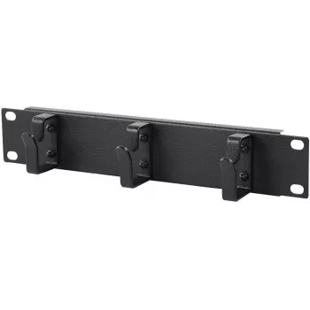 Kabelių valdymo panelė LOGON RA10110BL juoda metalinė 10 colių