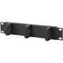 Kabelių valdymo panelė LOGON RA10110BL juoda metalinė 10 colių