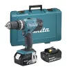 Gręžtuvas Makita DHP453RFE, be rakto, juodas/mėlynas, 1,8 kg
