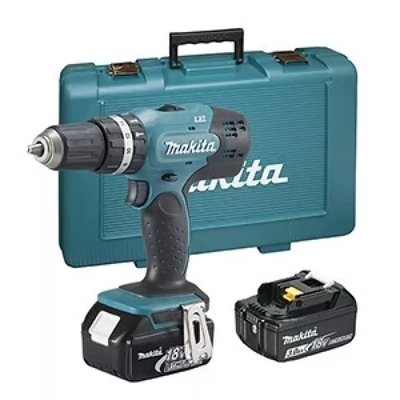 Gręžtuvas Makita DHP453RFE, be rakto, juodas/mėlynas, 1,8 kg
