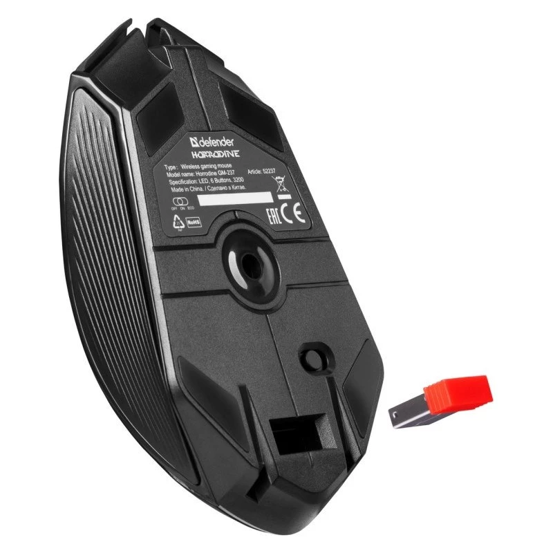 PELĖ DEFENDER GM-126 TISA RF+BT OPTIC 1600dpi 6P JUODA