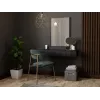 Tualetinis staliukas su veidrodžiu cama meble PAFOS 80×41,6×100 cm, MDF rėmas, 1 stalčius, matinė juoda