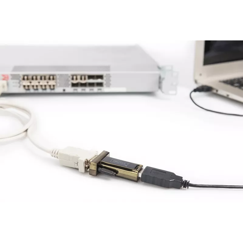 DIGITUS USB 2.0 į RS232 keitiklis su FTDI FT232RL mikroschema ir USB A laidu 80 cm