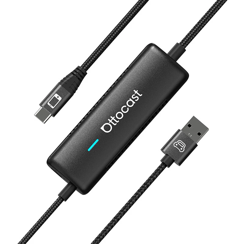 Belaidis automobilinis adapteris Ottocast CA450 MirrorCast – ekrano atspindėjimas išmaniesiems telefonams
