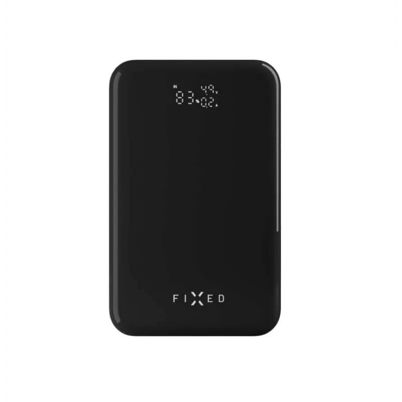 Power bank FIXED Zen 20 Pro su LCD ekranu — 20000 mAh, keli USB išėjimai