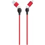 USB laidas 2GO 797370 1,2 m USB A / USB C / USB C / Lightning juodai raudonas