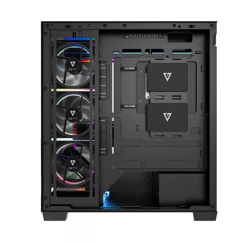 Modecom Volcano Stellar Plus ARGB Midi 8F Juodas korpusas
