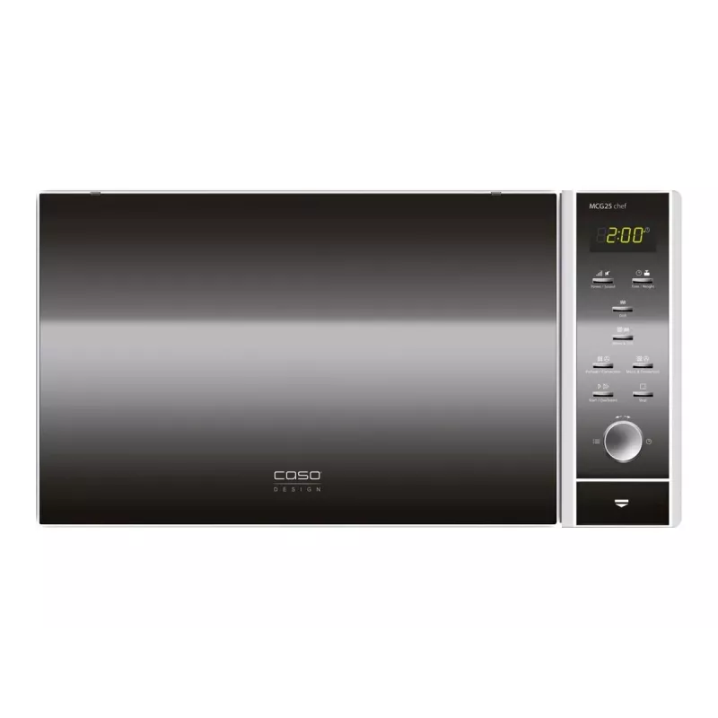 Mikrobangų krosnelė Caso MCG 25 – 900 W, 25 L, 10 galingumo lygių, balta/juoda