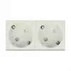 DeLock 81322 Easy 45 2 lizdų Schuko elektros lizdas, 45 x 45 mm, 5 vnt.