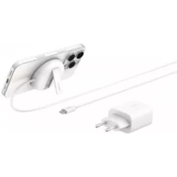 Belaidis magnetinis įkroviklis Belkin WIA011KQWH Qi2 15W sulankstomas su 20W maitinimo adapteriu Baltas