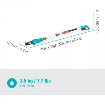 Gardena TCS 20 / 18V P4A 5 cm Lithium-Jonas Juodai Mėlyna Oranžinė