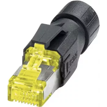 Phoenix Contact RJ45 jungtis, IP20 - CAT 6A kištukas, tiesus, 8P8C VS-08-RJ45-10G/Q geltona, juoda Phoenix Contact (1419001)