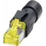 Phoenix Contact RJ45 jungtis, IP20 - CAT 6A kištukas, tiesus, 8P8C VS-08-RJ45-10G/Q geltona, juoda Phoenix Contact (1419001)