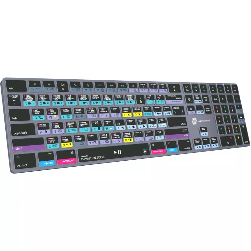 Logickeyboard LKB-RESB-TM-UK belaidė Bluetooth klaviatūra QWERTY, titano pilka