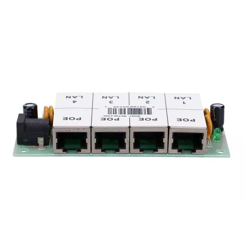 Extralink 4 prievadų PoE injektorius 4x 100Mb/s RJ45, Fast Ethernet, 48 V, be korpuso