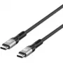 Manhattan Fast USB-C į USB-C laidas (240W), 1 m, 240W nešiojamojo kompiuterio įkrovimas + didelės spartos duomenys ir vaizdas, veikia su VISIEMS nešiojamiesiems (reikalingas papildomas USB-C 240W sieninis įkroviklis), 40 Gbps itin greiti perkėlimai, juoda