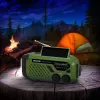 Nešiojamas FM/AM radijas SENCOR SRD1000SCLGR su Bluetooth, saulės/sukamos rankenos/USB-C įkrovimu, 2000 mAh baterija, IPX4, LED šviesomis
