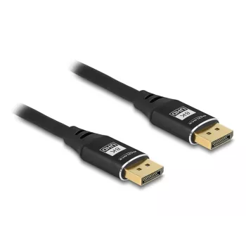 DeLOCK DisplayPort kabelis 8K 60 Hz 3 m Juodas Metalinis