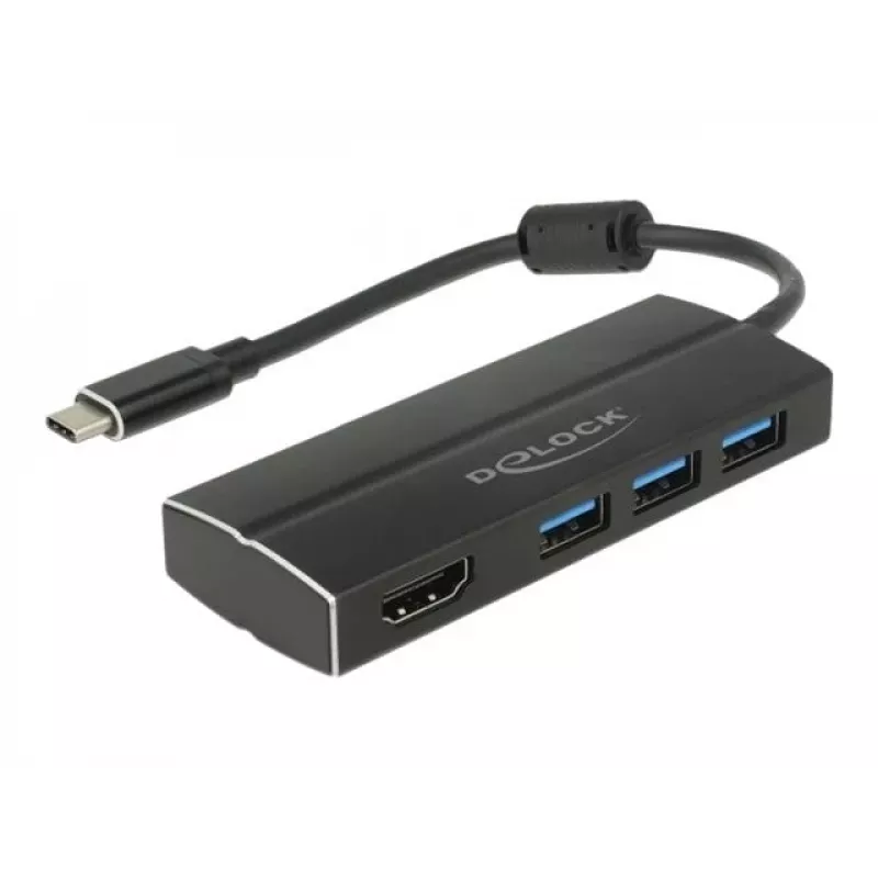 DeLOCK 63931 USB-C adapteris su HDMI ir 3x USB 3.0