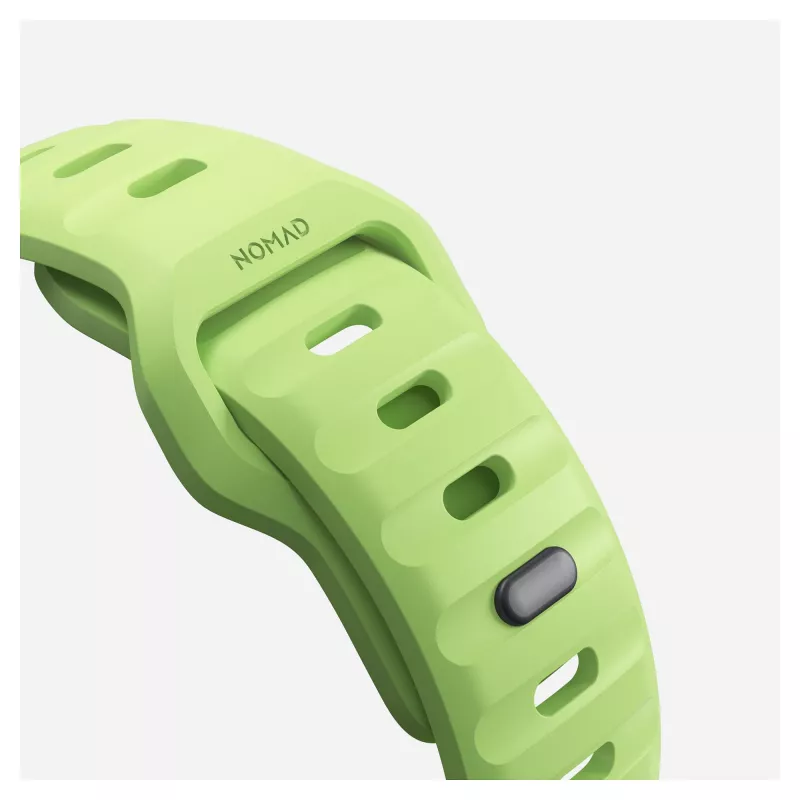 Nomad Sport Band šviesiai žalias guminis dirželis — plotis 21,5 mm, riešui 160–195 mm