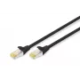 Digitus Professional - Pataisos laidas - RJ-45 (vyriškas) į RJ-45 (vyriškas) - 25 cm - SFTP - CAT 6a - halogenų neturintis, liejinis - juodas (DK-1644-A-0025/BL)