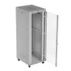 Stovimas serverio stovas LANBERG FF01-8047-12SL 47U 800x1000 mm pilkas su priekinėmis ir galinėmis stiklinėmis durelėmis bei vieta LCD ekranui