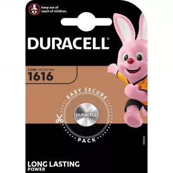 Duracell CR1616 3V baterija, ličio, vienkartinė, monetos tipo